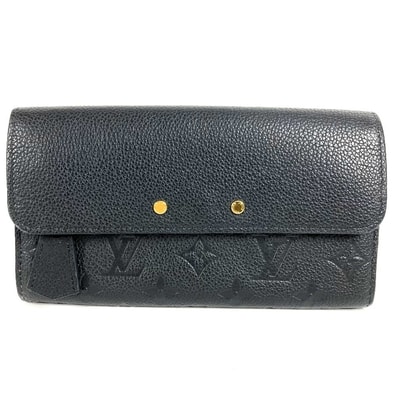ルイヴィトン LOUIS VUITTON ポルトフォイユポンヌフ M61833 モノグラムアンプラント ロングウォレット フラップ 財布 長財布 モノグラムアンプラントレザー ノワール ブラック