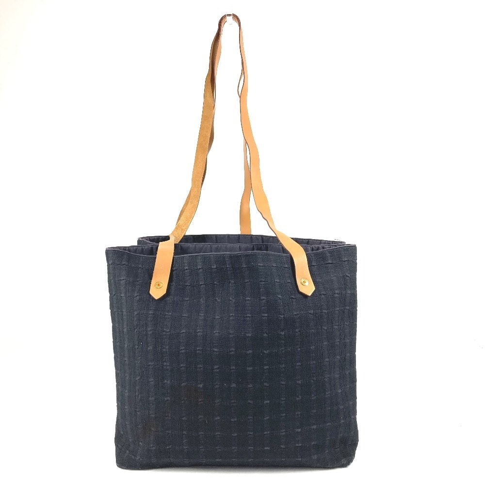 エルメス HERMES アメダバカバドゥポッシュ カバン トートバッグ 肩掛け ショルダーバッグ コットン ネイビー