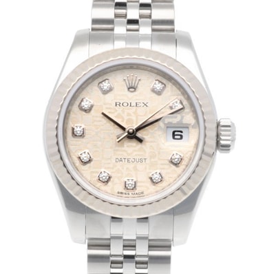ロレックス デイトジャスト 腕時計 時計 ステンレススチール 179174G 自動巻き レディース 1年保証 ROLEX 中古