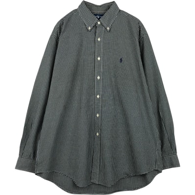 古着 ラルフローレン Ralph Lauren YARMOUTH 長袖 ボタンダウンチェックシャツ メンズXL相当/eaa678070