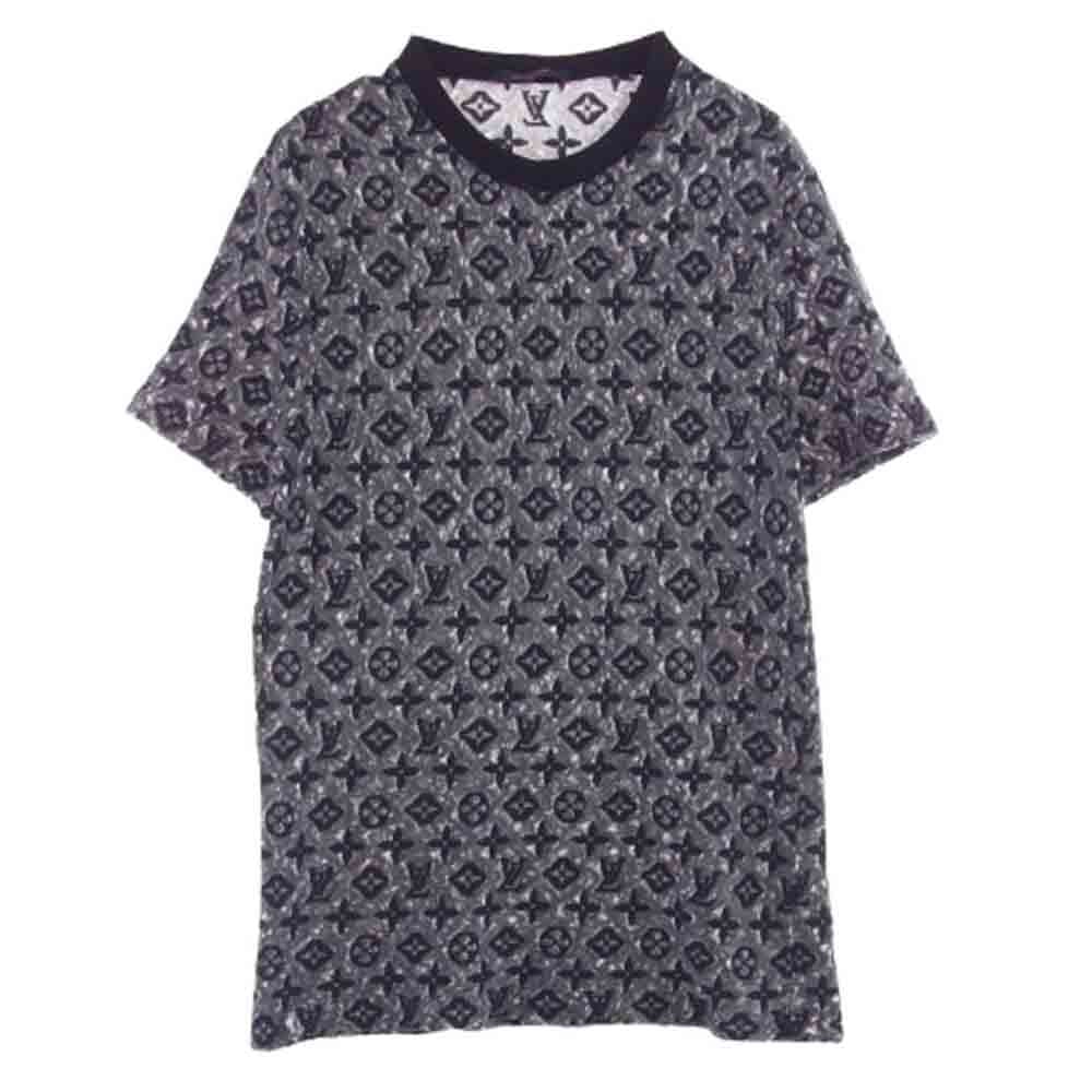LOUIS VUITTON ルイ・ヴィトン パーカー 22SS RM222 NK9 HNY72W モノグラム シースルー Tシャツ 半袖カットソー ダークグレー系 M【中古】
