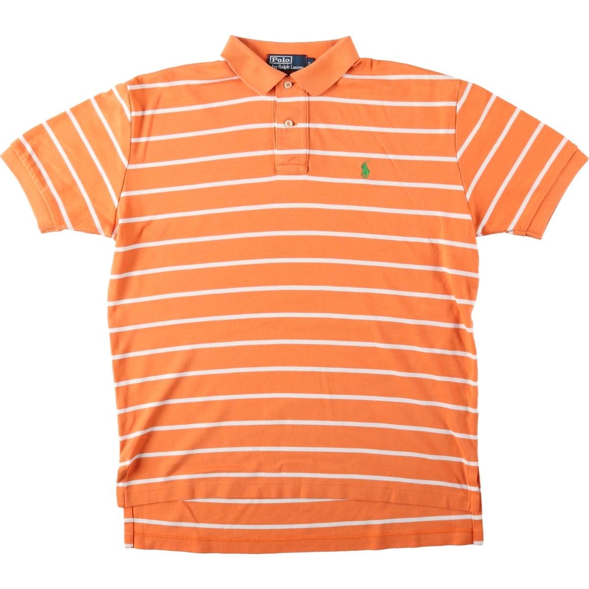 古着 ラルフローレン Ralph Lauren POLO by Ralph Lauren 半袖 ボーダー ポロシャツ メンズS相当/eaa644327
