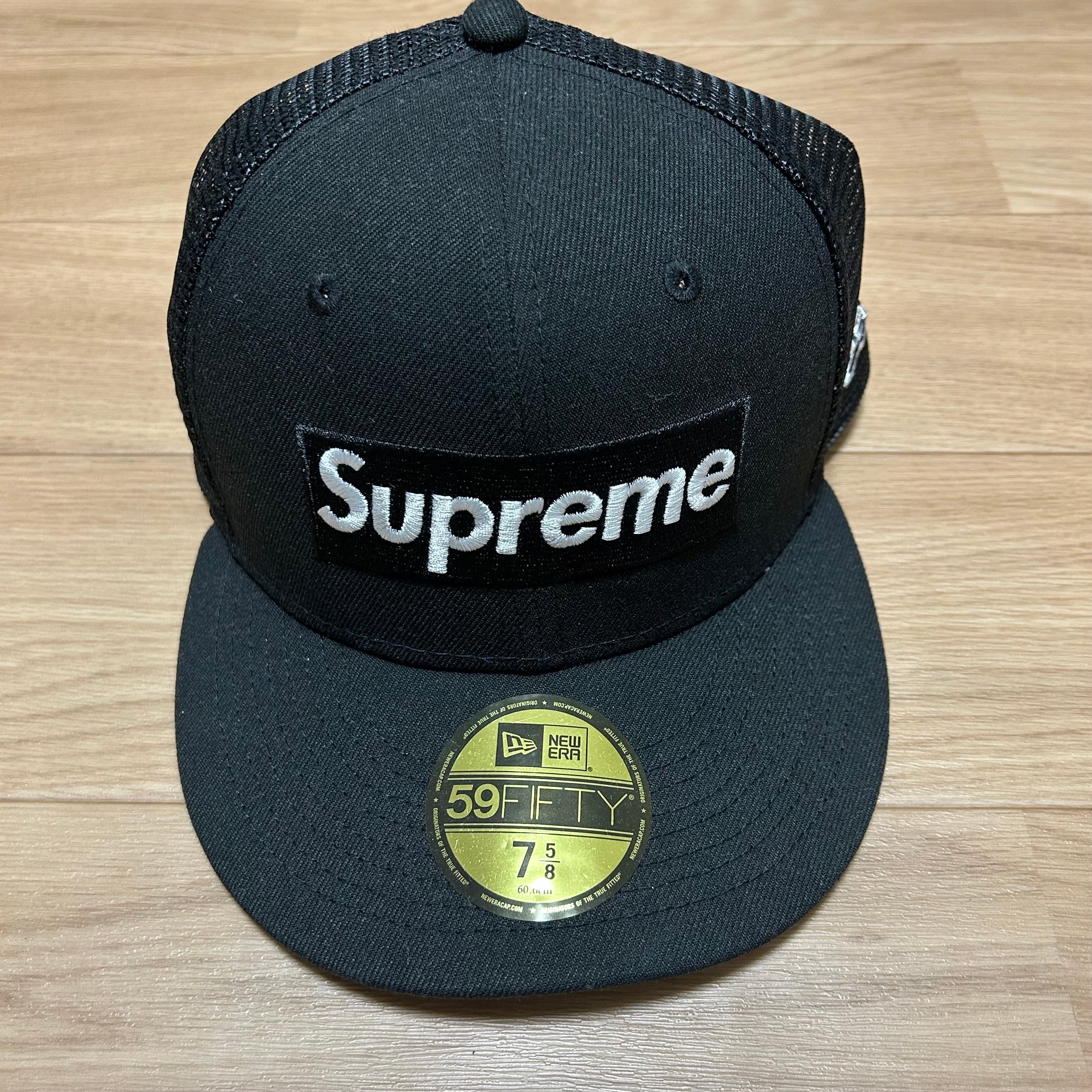 Supreme Box Logo Mesh Back New Era "Black" (22SS)