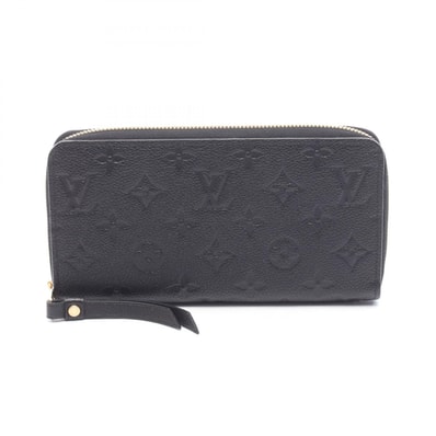 ルイ・ヴィトン LOUIS VUITTON ジッピーウォレット モノグラムアンプラント ノワール ラウンド長財布 財布 レザー レディース ブラック系 M61864 【中古】
