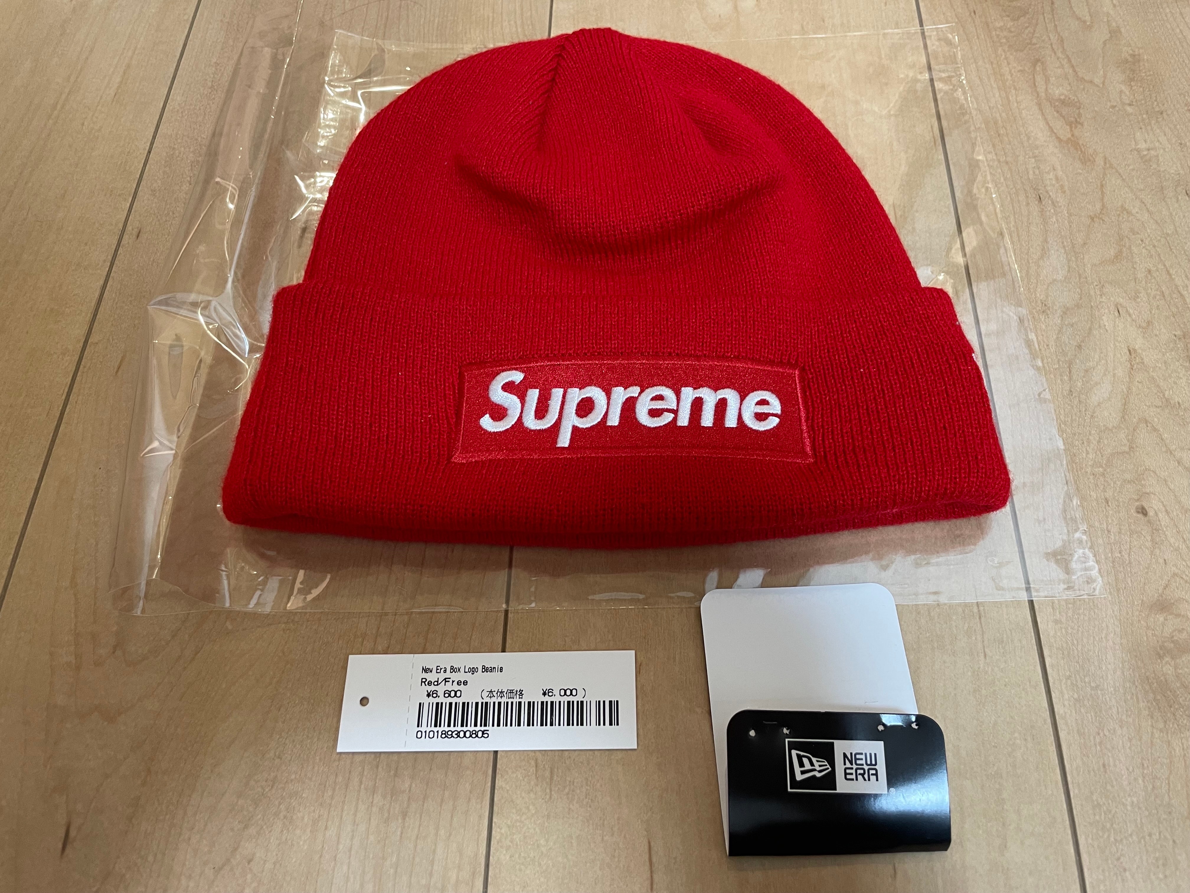 シュプリーム ニューエラ ボックス ロゴ (ボックスロゴ) ビーニー "レッド" (23FW)