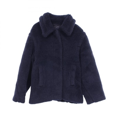 マックスマーラ MAX MARA FUGGITO テディ 衣料品 アウター ウール アルパカ レディース ネイビー系 【中古】