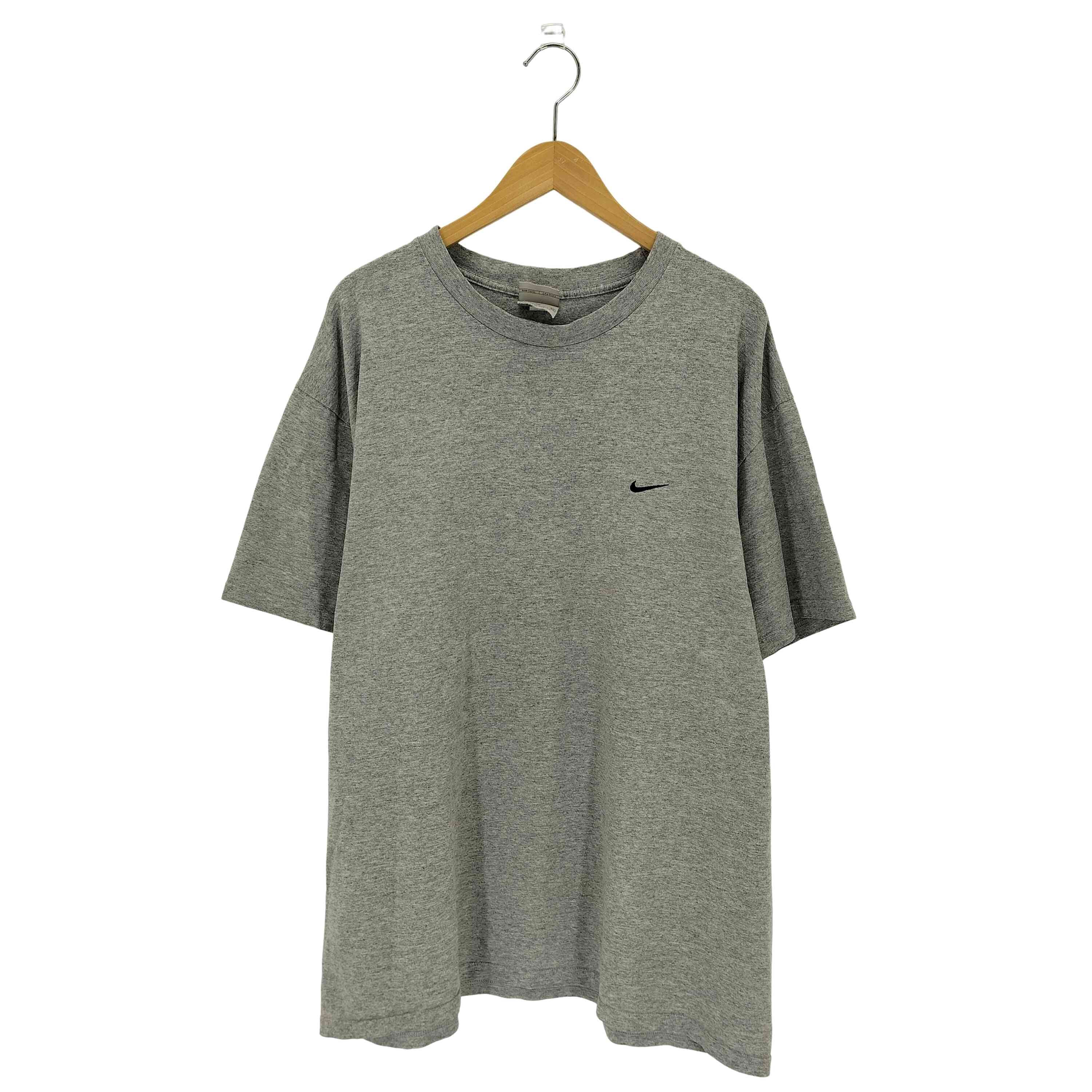 00S 銀タグ S/S スウッシュ刺繍クルーネックTシャツ【1142806706133】