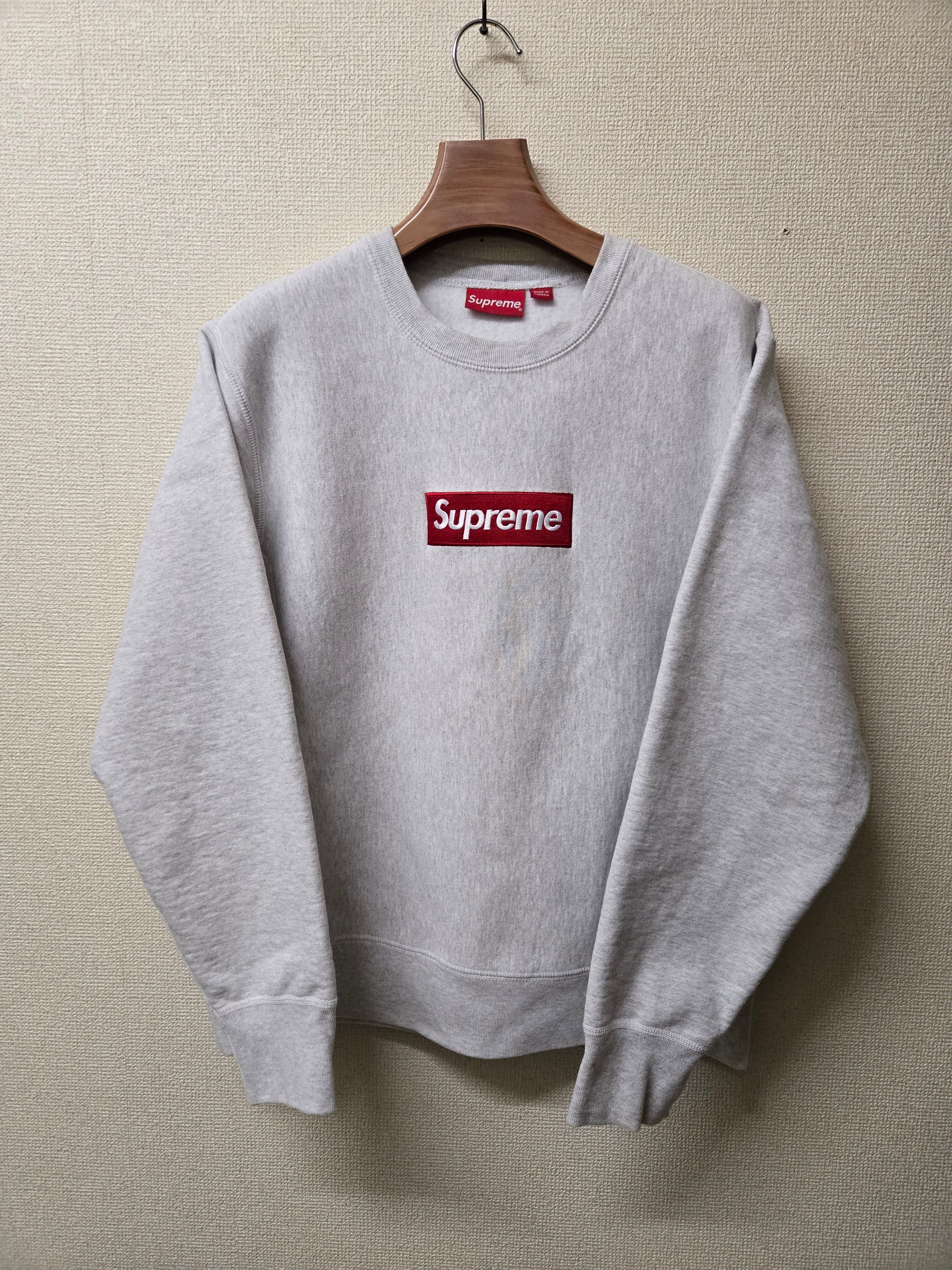 Supreme Box Logo Crewneck Sweatshirt "Ash Grey" (18FW)