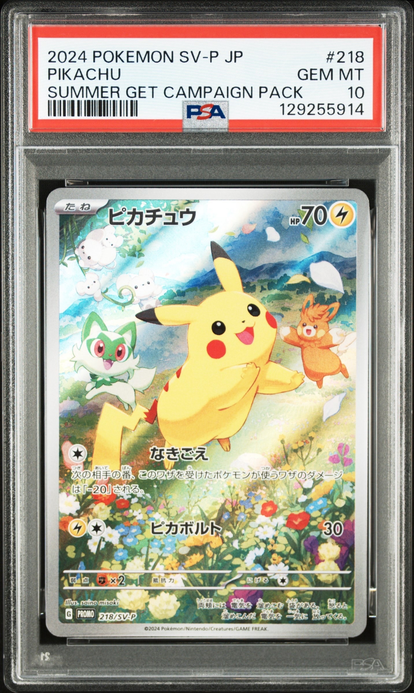ピカチュウ P [SV-P 218](プロモカードパック「ポケカの夏がキタ!プロモカードGetキャンペーン!」)