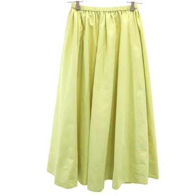 Mila Owen ミラオーウェン ロング丈 ギャザースカート イエロー系