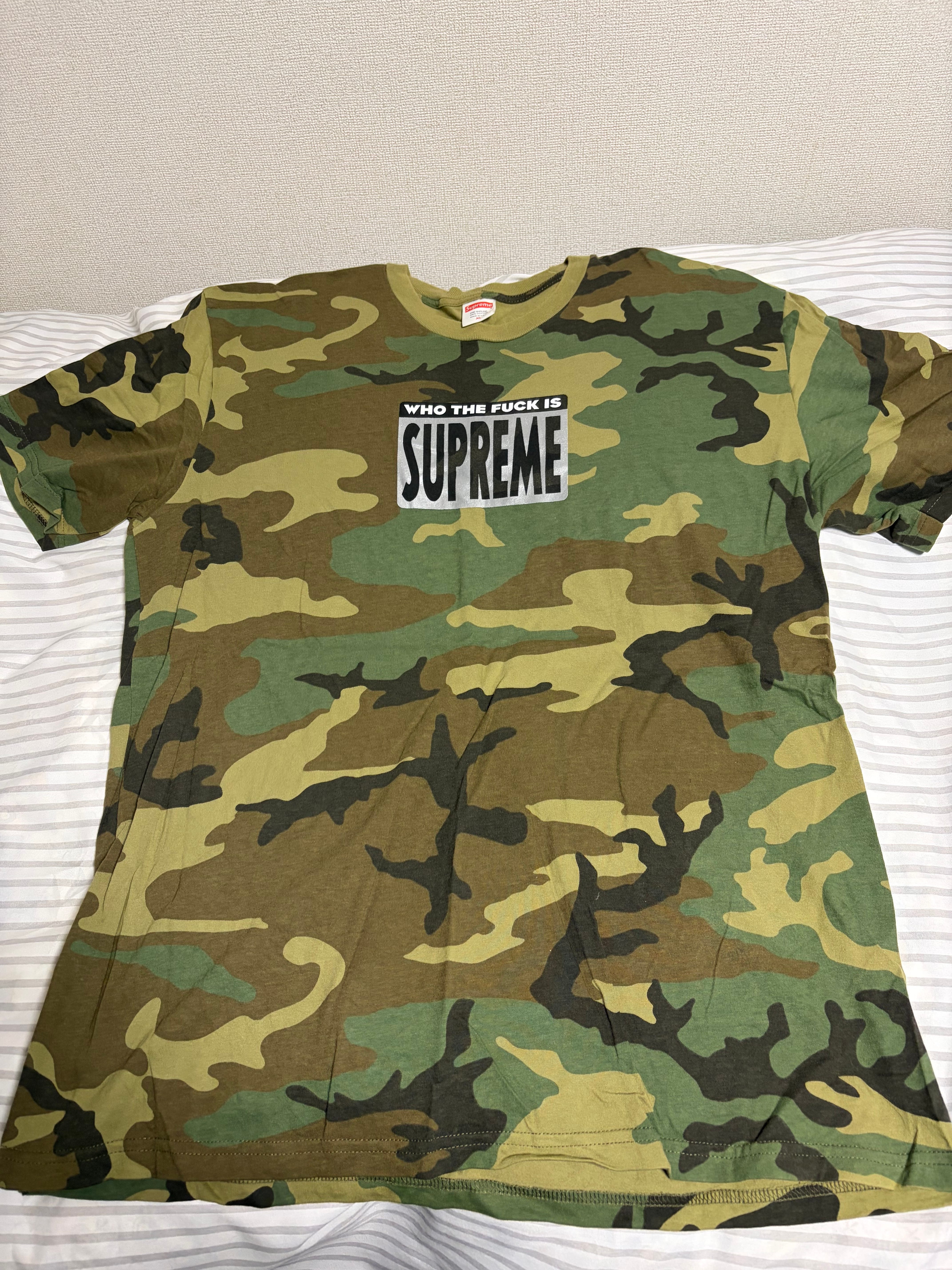 Supreme Who The Fuck Tee "Woodland Camo"