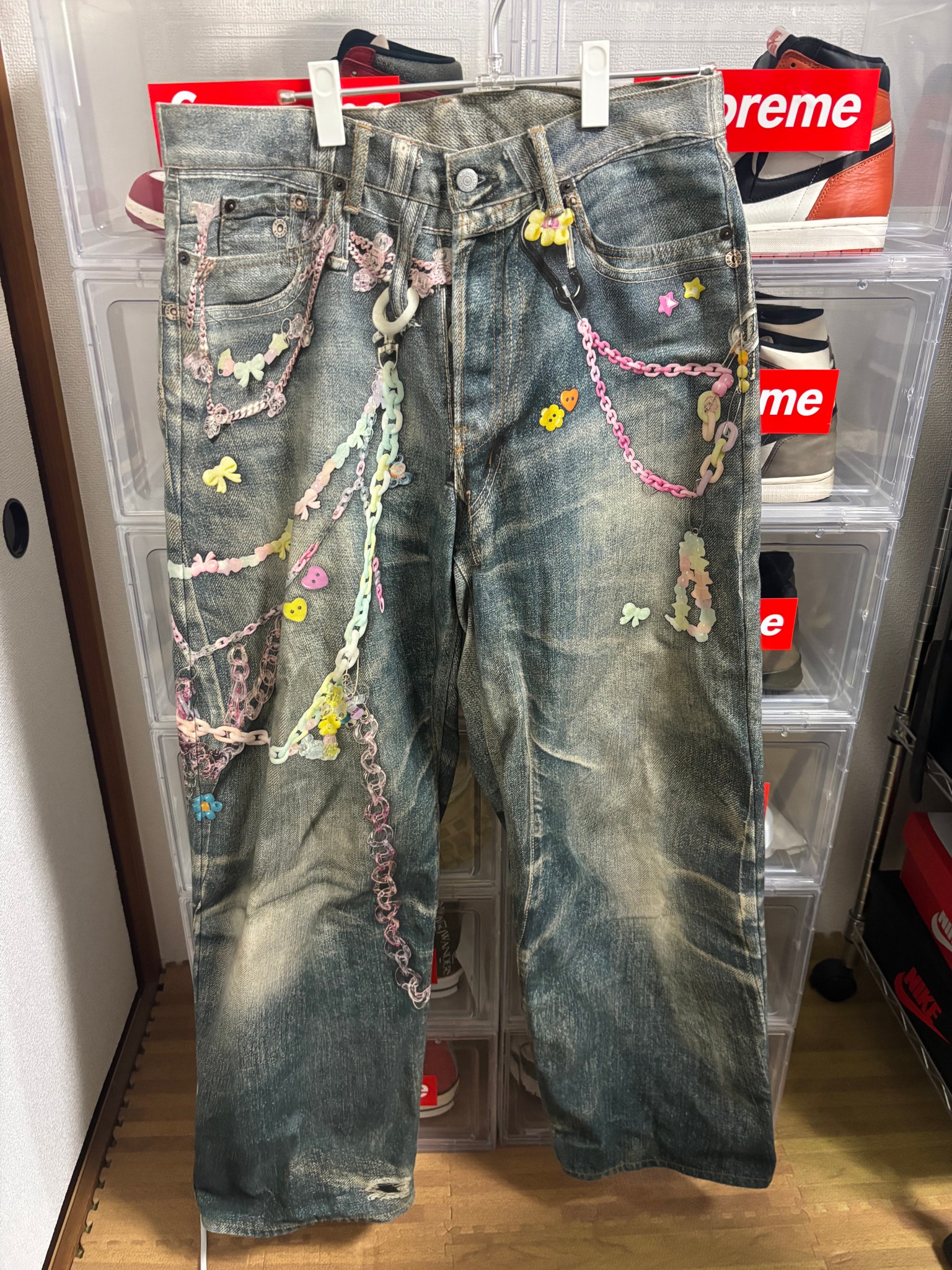 Acne Studios Baggy Fit Jeans - 1981F "Trompe l'oeil print"