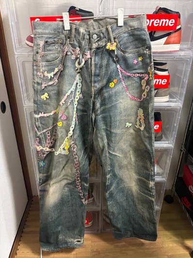 Acne Studios Baggy Fit Jeans - 1981F "Trompe l'oeil print"