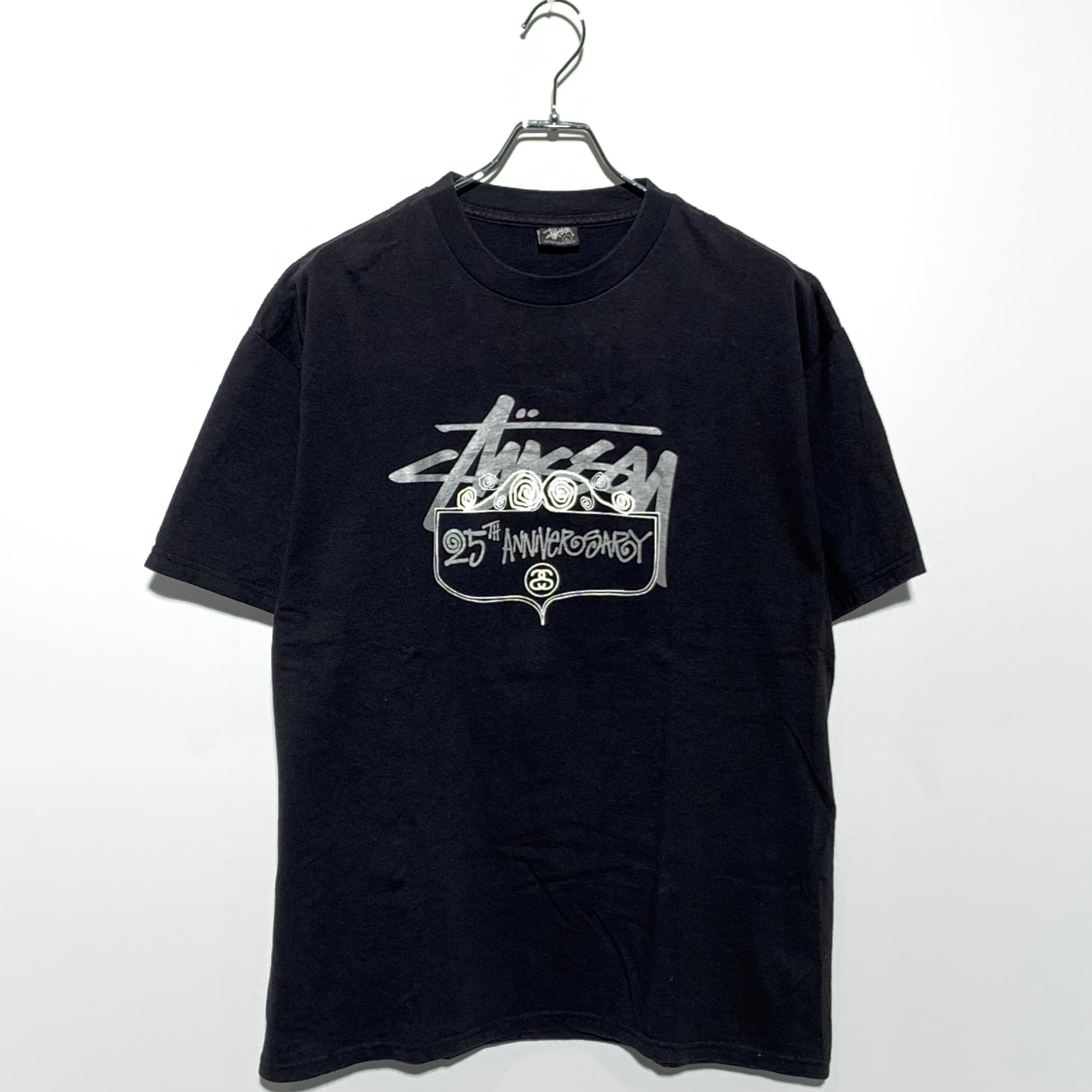 Stussy 25th Anniversary WORLD TRIBE T-Shirt Black