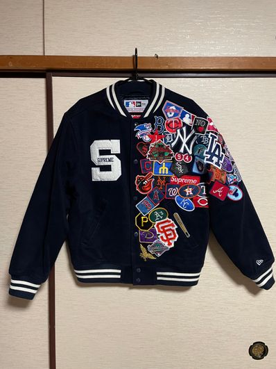 Supreme / New Era®/ MLB Varsity Jacket "Navy"