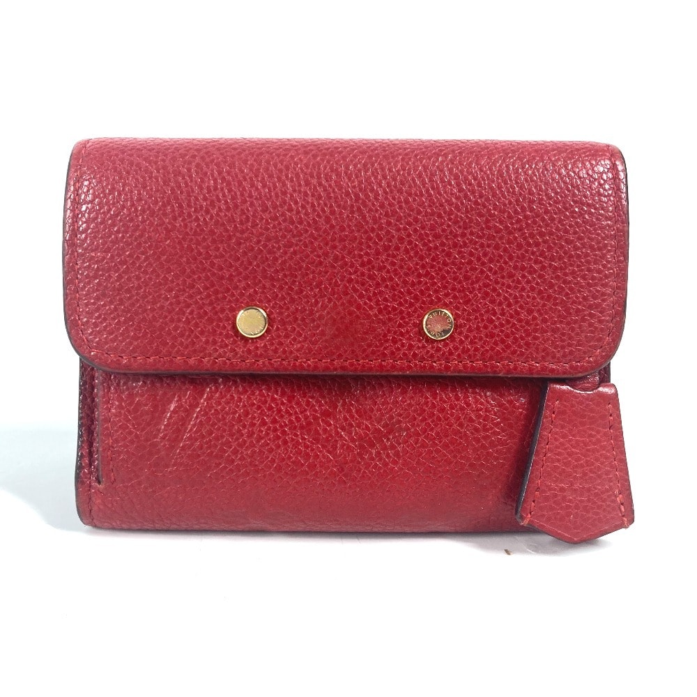 ルイヴィトン LOUIS VUITTON ポルトフォイユ ポンヌフ コンパクト M62185 モノグラムアンプラント コンパクトウォレット 財布 3つ折り財布 モノグラムアンプラントレザー スリーズ レッド