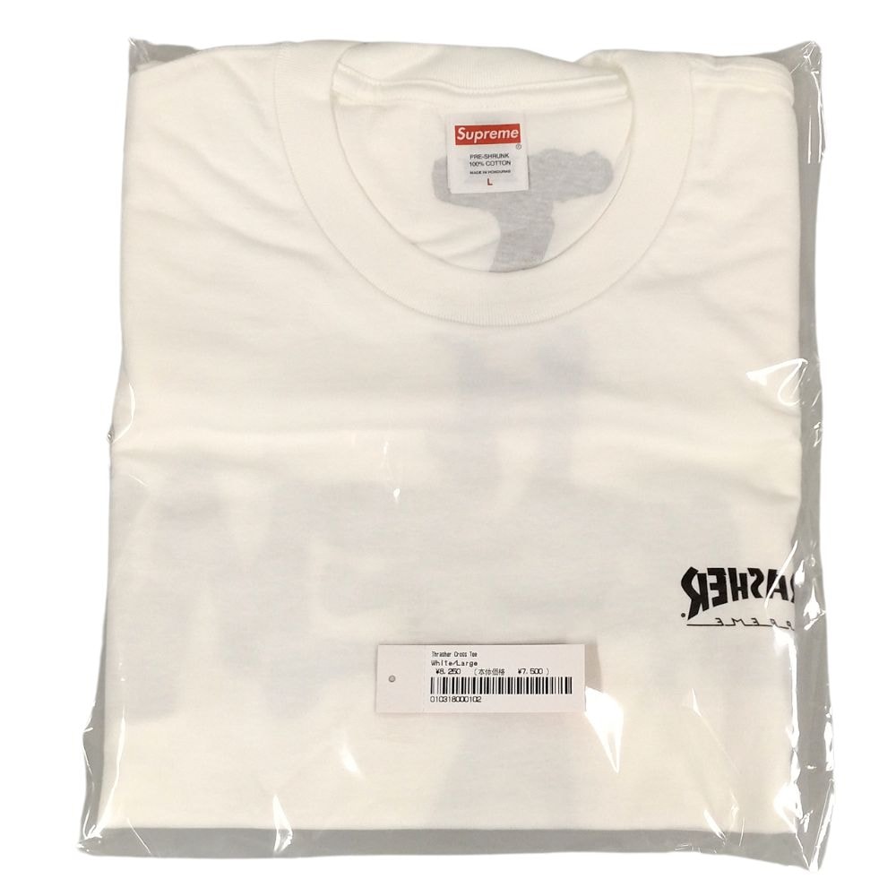 Supreme x Thrasher Cross Tee "White"