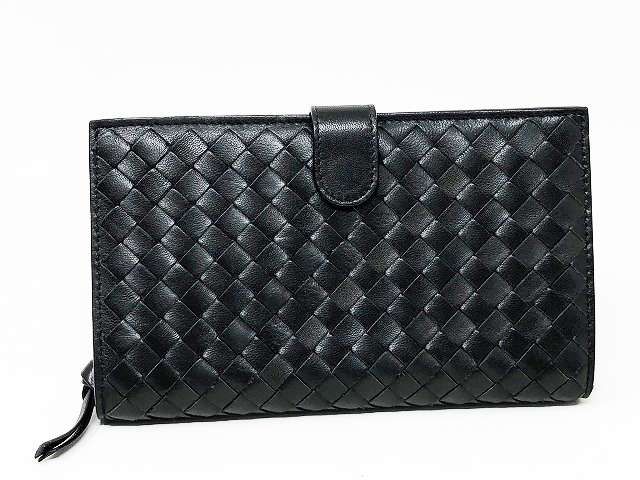 BOTTEGA VENETA イントレチャート ラムスキン 長財布 114074