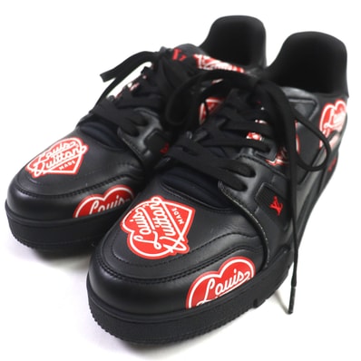美品 ルイヴィトン×ニゴ スニーカー ブラック レッド メンズ 6
