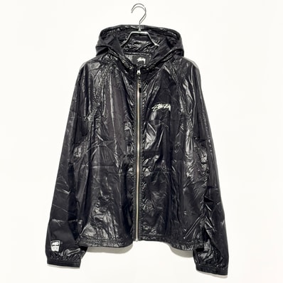 Stussy Beach Shell Wrinkled Nylon "Black"