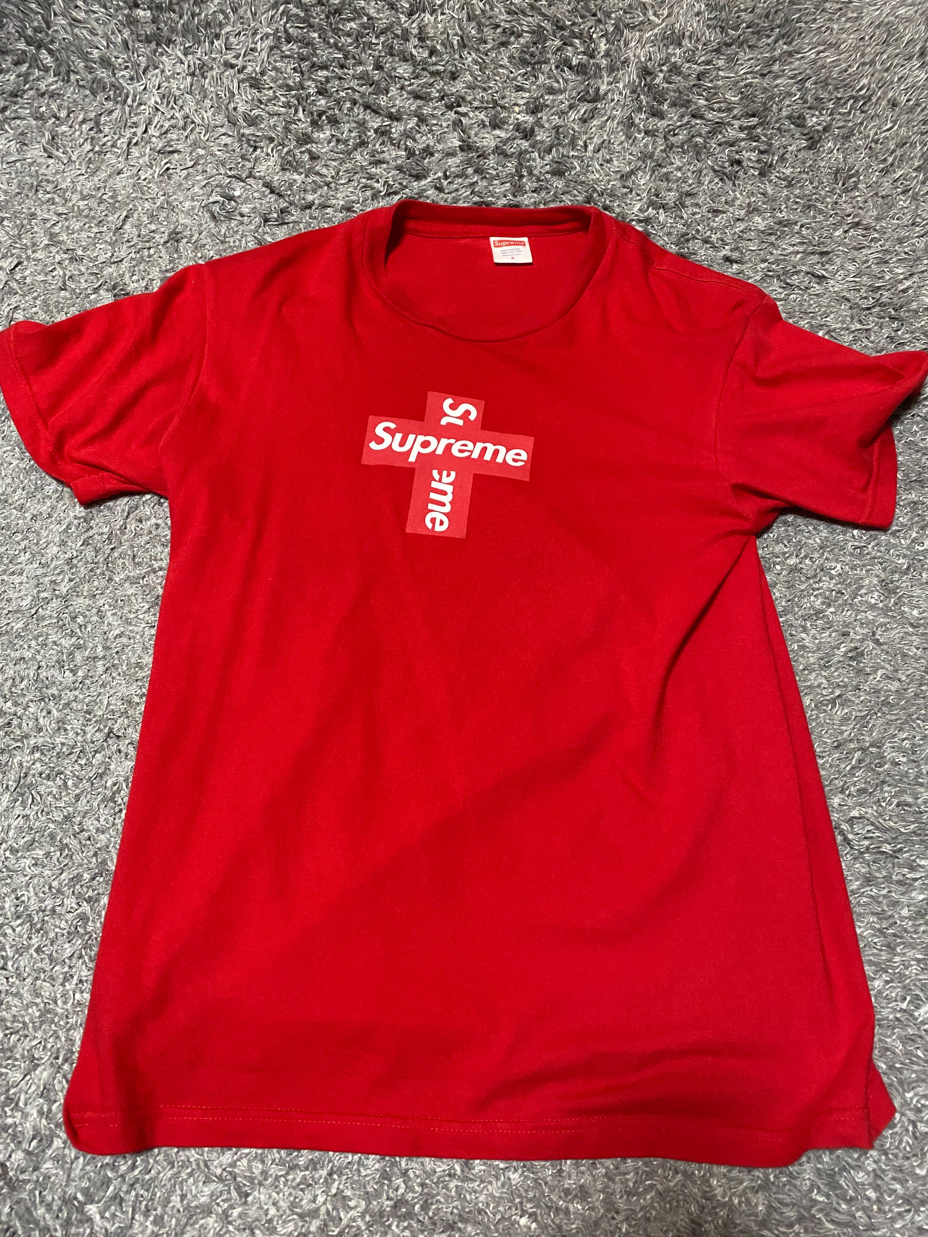 Supreme Cross Box Logo Tee "Red"