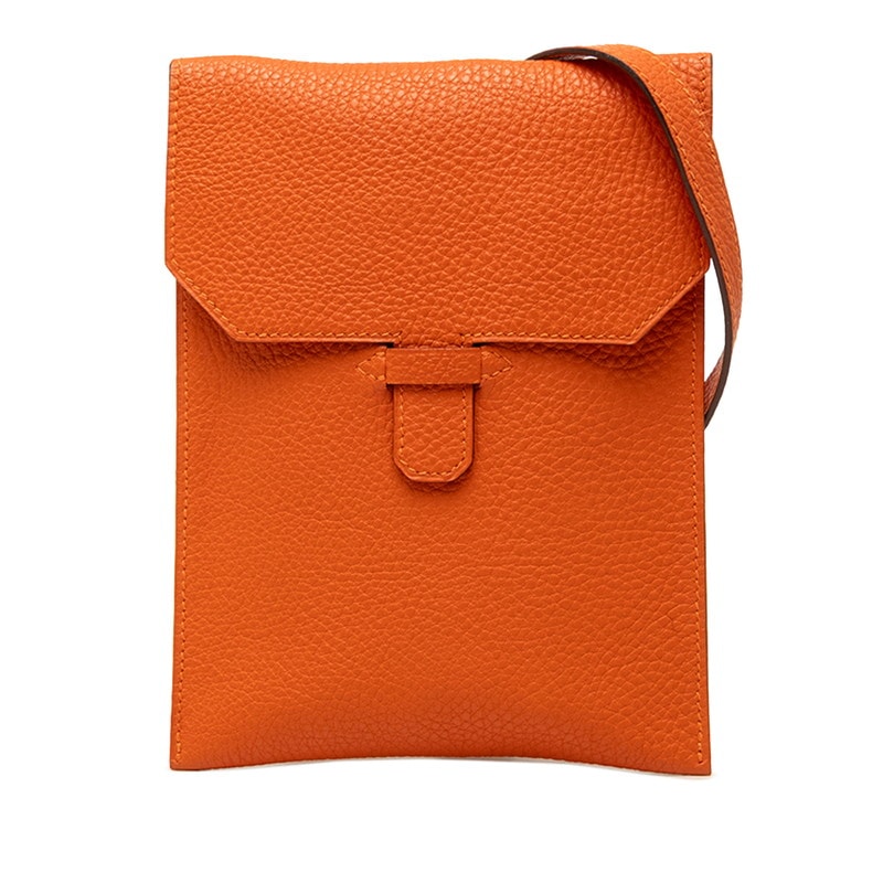 エルメス アメリー 斜め掛け ショルダーバッグ オレンジ トゴ レディース HERMES 【中古】