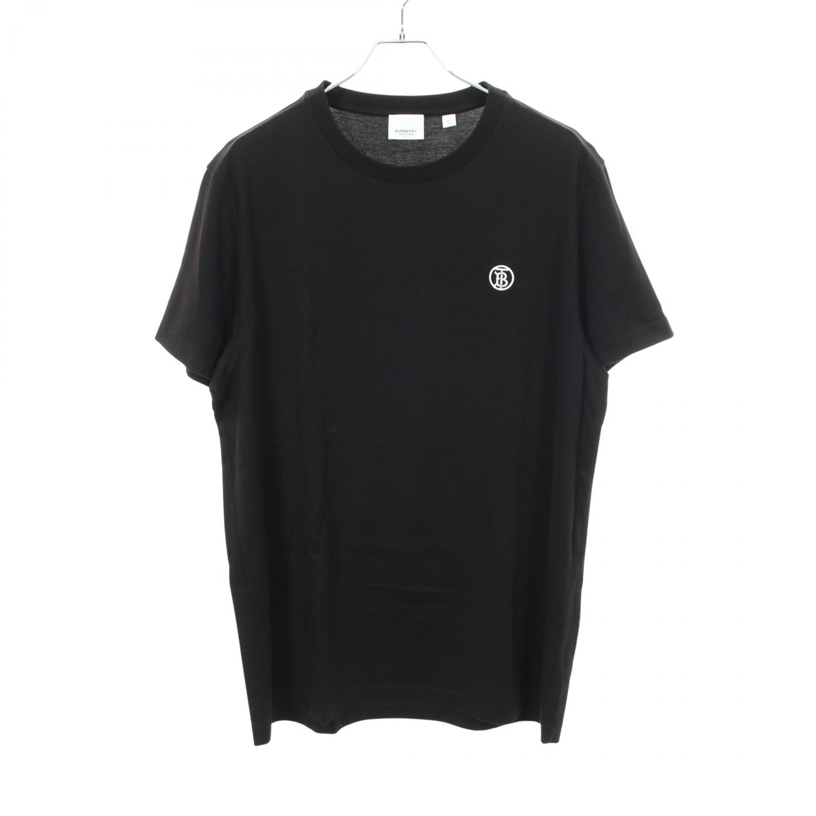 バーバリー BURBERRY ロゴ刺繍 半袖Tシャツ 衣料品 トップス コットン メンズ ブラック系 8052965 【中古】