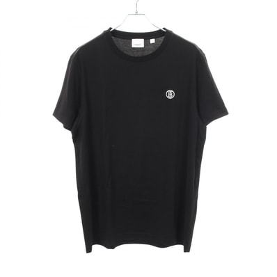 バーバリー BURBERRY ロゴ刺繍 半袖Tシャツ 衣料品 トップス コットン メンズ ブラック系 8052965 【中古】