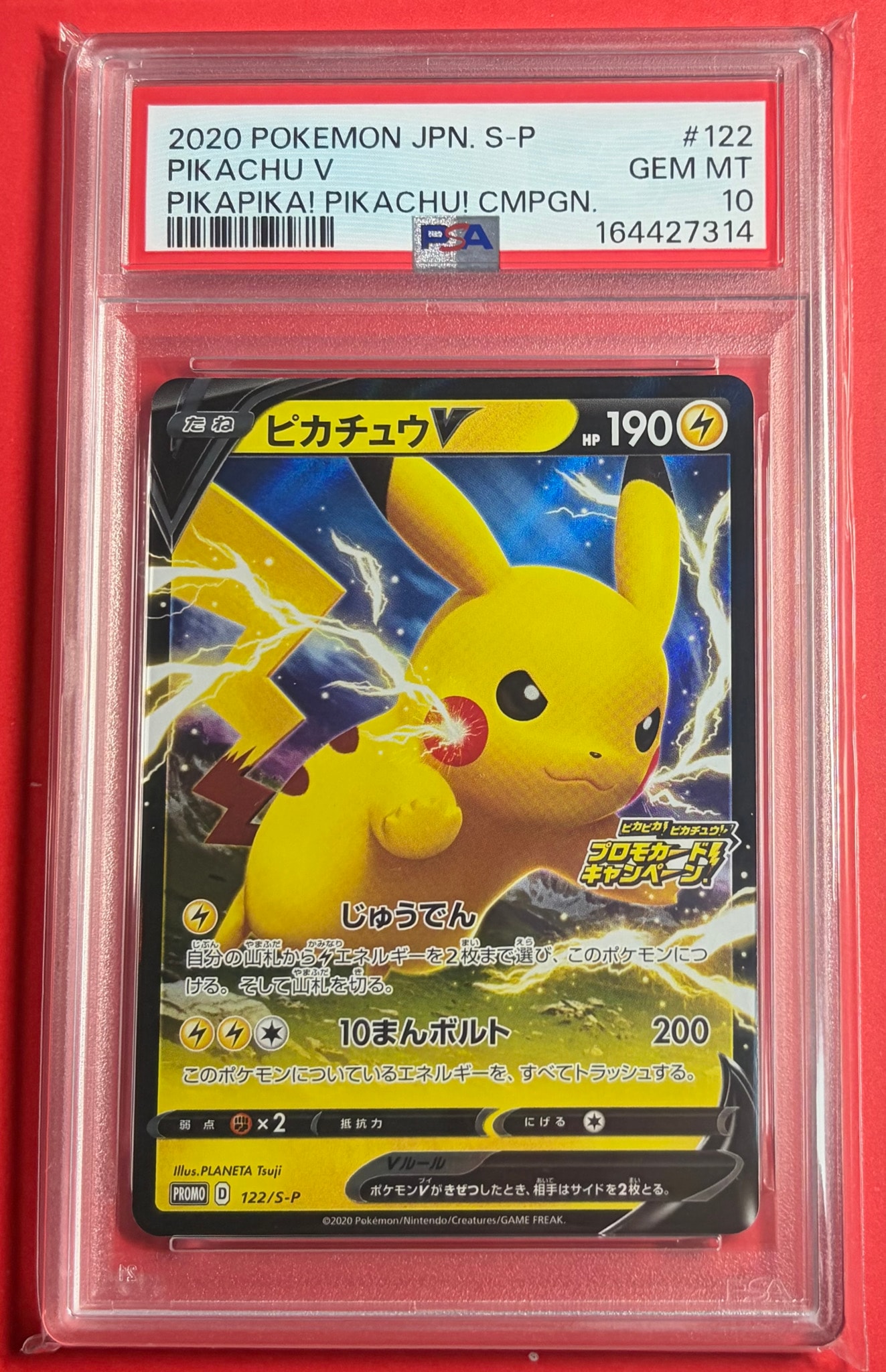 Pikachu V : PROMO P [S-P 122](Pika! Pika! Pikachu! Promotion Card Campaign)