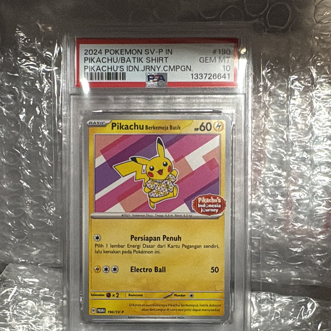 PSA10】バティックシャツを着たピカチュウ (フラワーピカチュウ柄) P