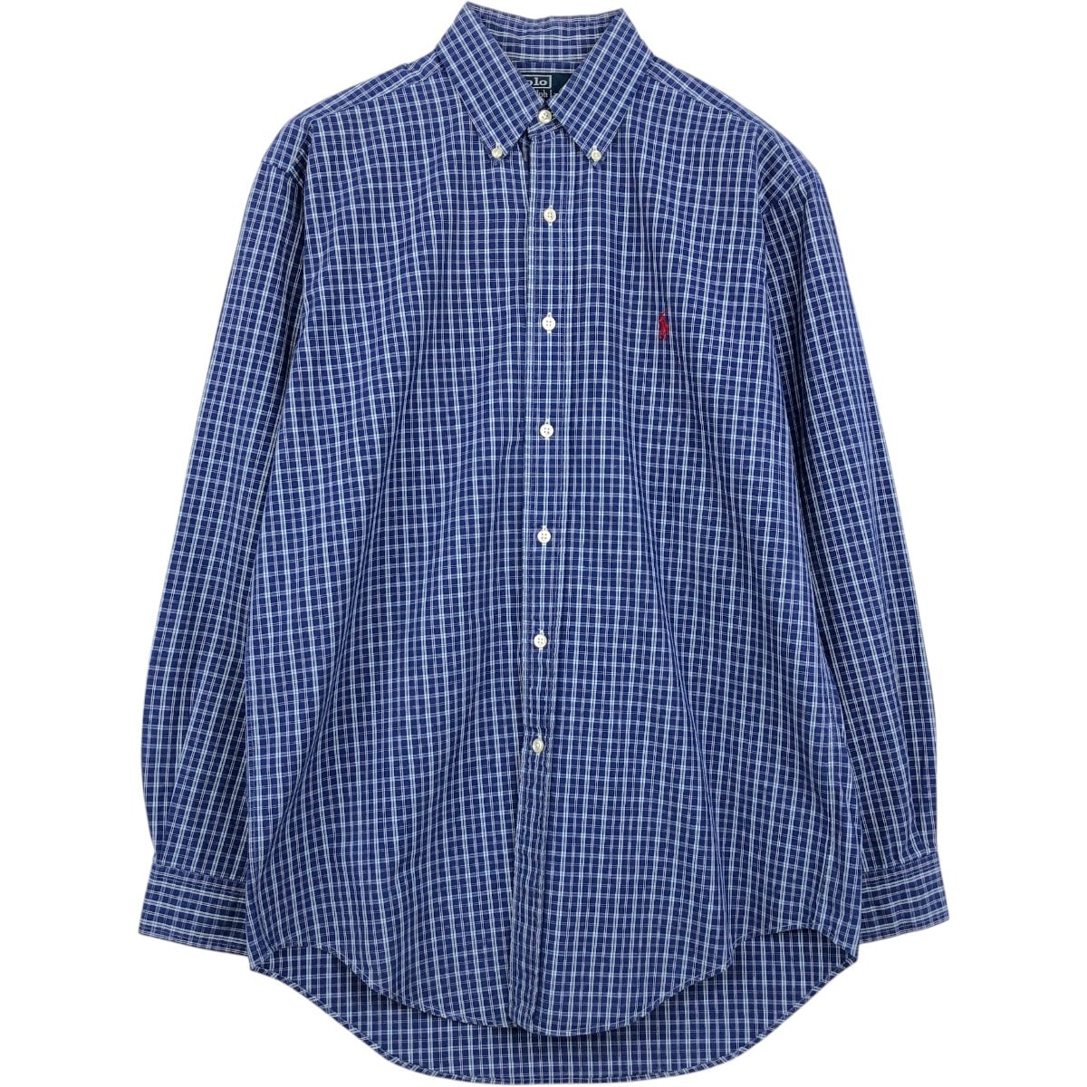 古着 ラルフローレン Ralph Lauren CLASSIC FIT クラシックフィット 長袖 ボタンダウンチェックシャツ メンズS相当/eaa659245