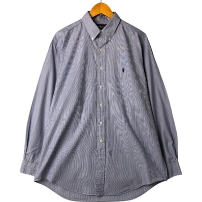 古着 ラルフローレン Ralph Lauren YARMOUTH 長袖 ボタンダウンストライプシャツ メンズXL相当/eaa547835