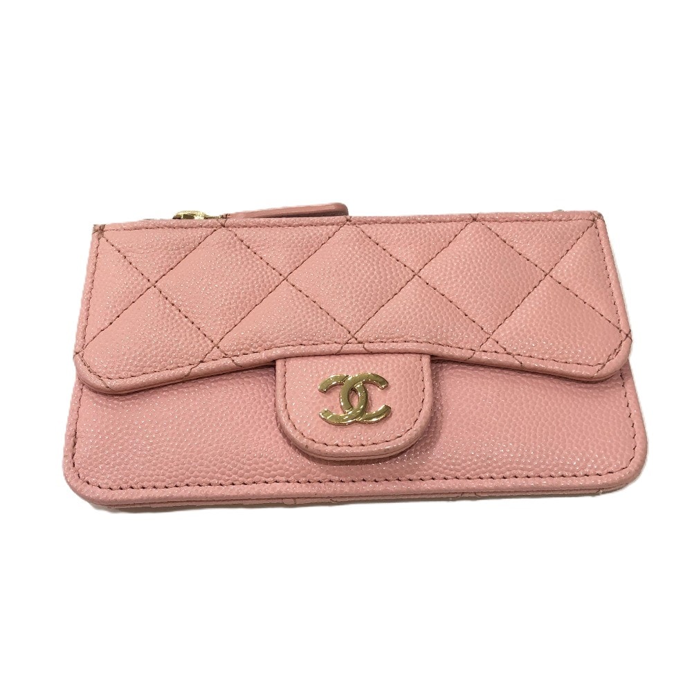 シャネル CHANEL コイン カードホルダー 財布 AP2570 マトラッセ コインケース 小銭入れ 財布 コインケース キャビアスキン ピンク