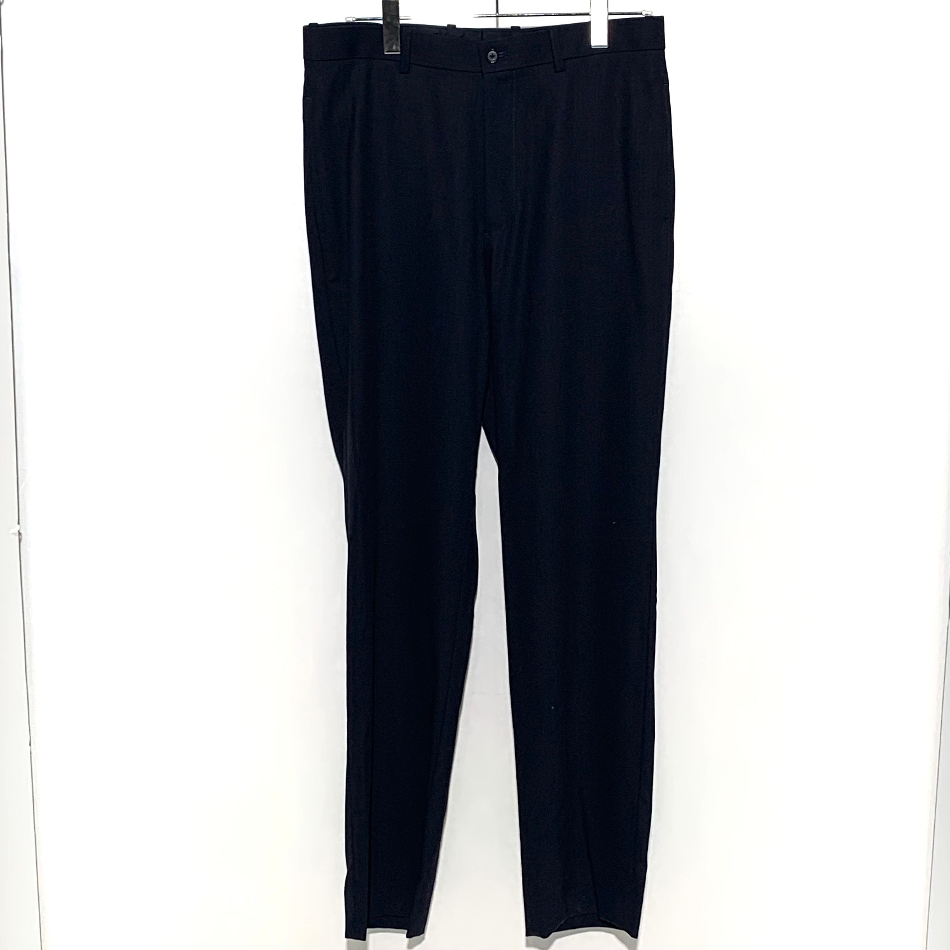 AURALEE HARD TWIST WOOL DOBBY SLACKS Dark Navy 20SS