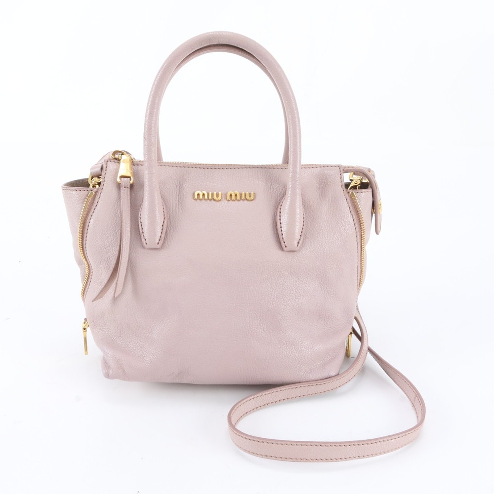 ■美品 ミュウミュウ マドラスショルダーバッグ レザー