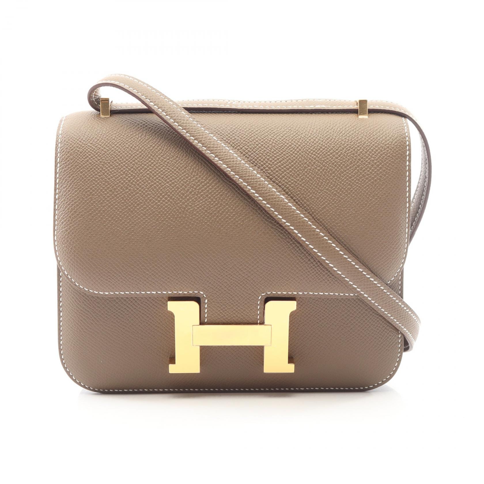 エルメス HERMES コンスタンス3 ミニ エトゥープ ショルダーバッグ バッグ ヴォーエプソン ヴォーエプソン K刻印(2025年製造) レディース ベージュ系 083905CC 【中古】