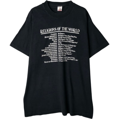 古着 90年代 フルーツオブザルーム FRUIT OF THE LOOM メッセージプリントTシャツ USA製 メンズXL相当 ヴィンテージ/eaa649654