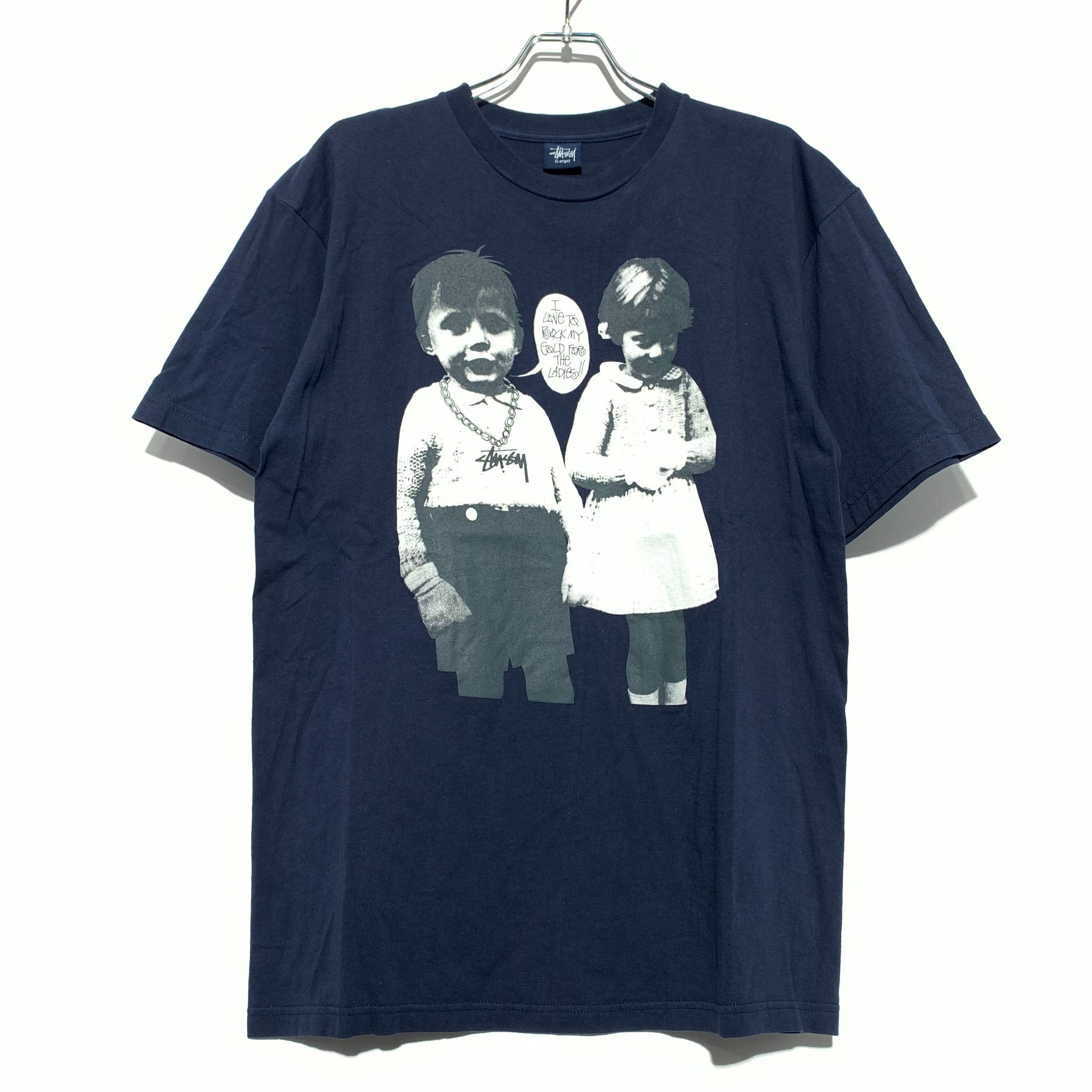 STUSSY OLD KIDs PhotoPrint Tee NAVY