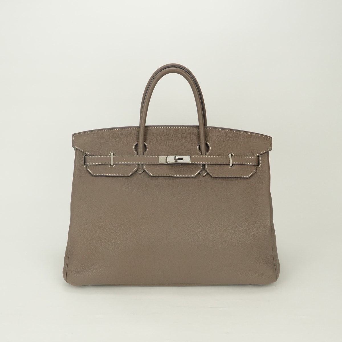 エルメス HERMES バーキン40 バーキン 40 バッグ トートバッグ トゴ エトゥープ Etoupe グレー Gray シルバー金具 ハンドバッグ