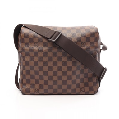 ルイ・ヴィトン LOUIS VUITTON ナヴィグリオ ダミエエベヌ ショルダーバッグ バッグ PVCコーティングキャンバス レザー メンズ レディース ブラウン系 N45255 【中古】