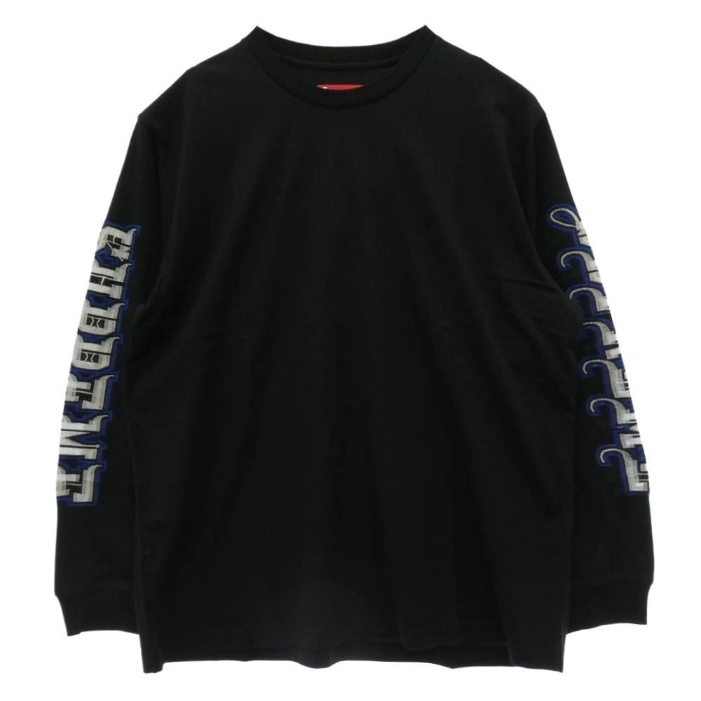 Supreme シュプリーム 25AW Intarsia Sleeve L/S Top インターシャ スリーブ 長袖 Tシャツ カットソー Lサイズ ブラック系 L【美品】【中古】