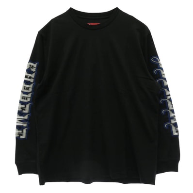Supreme シュプリーム 25AW Intarsia Sleeve L/S Top インターシャ スリーブ 長袖 Tシャツ カットソー Lサイズ ブラック系 L【美品】【中古】