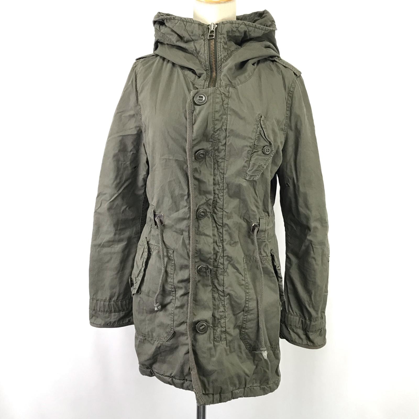 MOUSSY【マウジー】モッズコート【1/レディースS/カーキ/khaki】アウター/ブルゾン/Jacket/Jumper◆BJ119-a