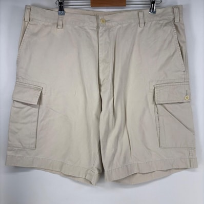 古着 ノーティカ NAUTICA ショートパンツ ワンポイント 大きいサイズ ハーフパンツ チノパン w42 ベージュ メンズ