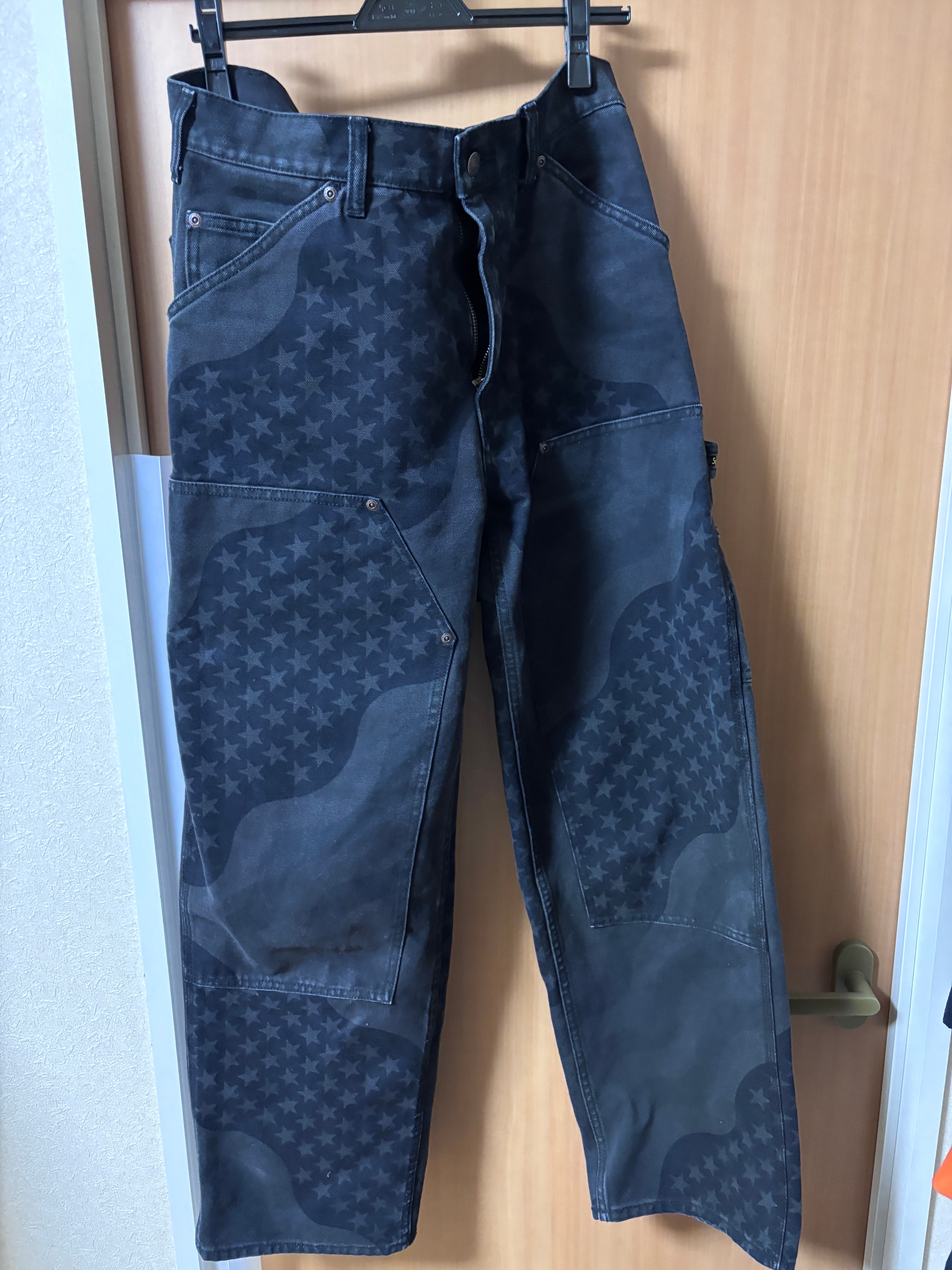 Supreme Jacquard Logos Denim Overalls 