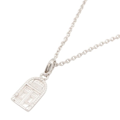 シャネル CHANEL ドアモチーフ ネックレス ネックレス ジュエリー K18WG(ホワイトゴールド) メンズ レディース シルバー系 【中古】
