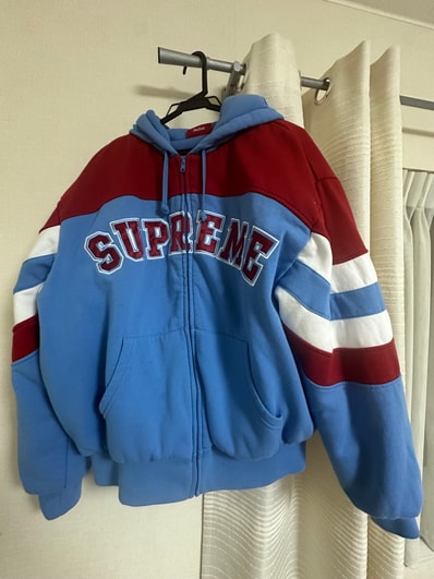 Supreme Filled Zip Up Hooded Sweatshirt "Light Blue"