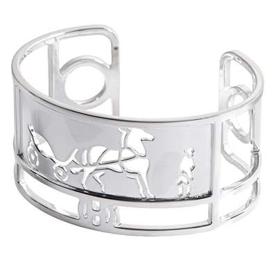 HERMES エルメス カレーシュPM バングル ブレスレット シルバー【中古】