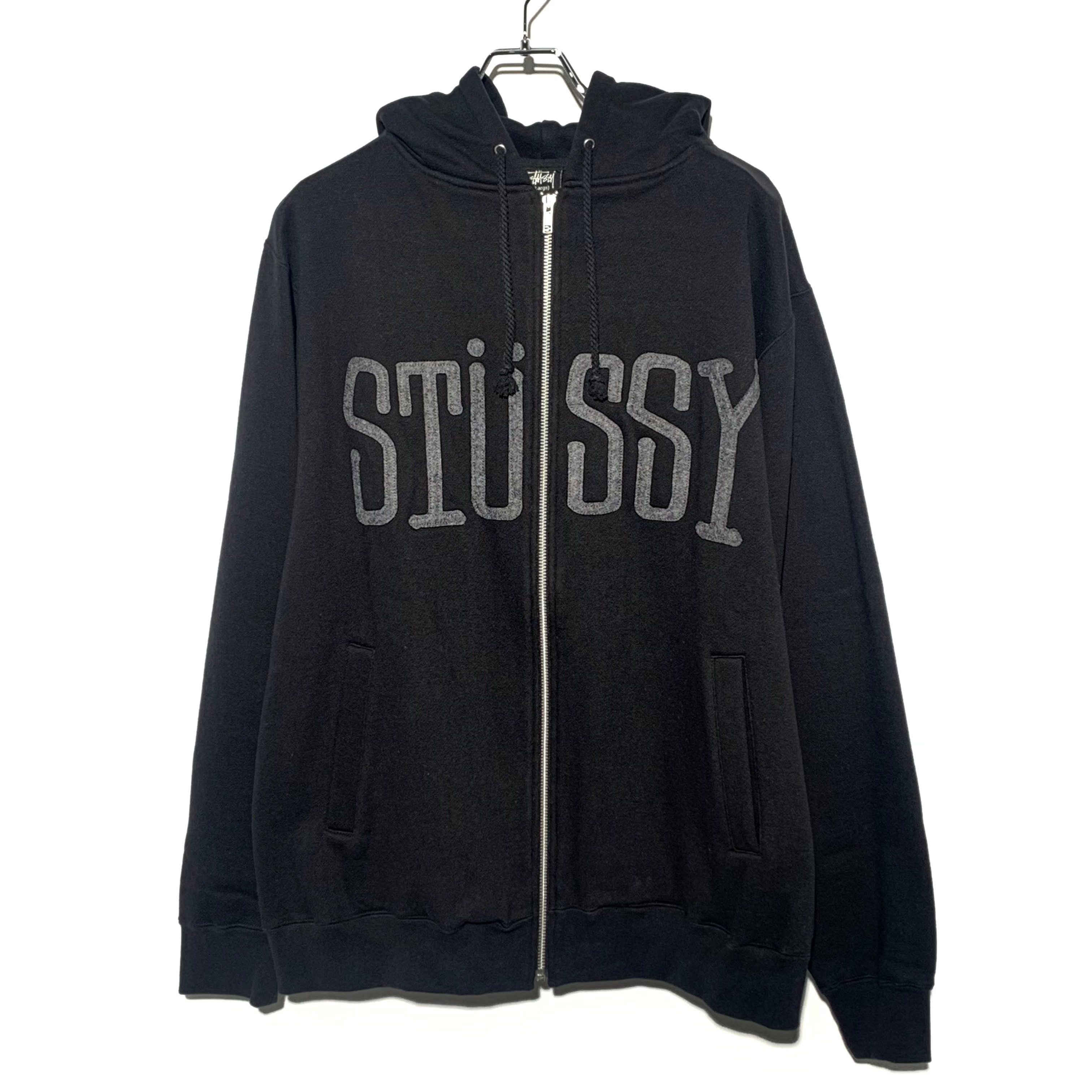 フロントロゴジップアップパーカー ブラック