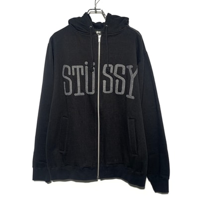 フロントロゴジップアップパーカー ブラック